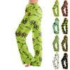 Pajama Pants Sleepwear Casual Drawstring Elastic Waist Pants Comfy Straight Yoga Loose Trousers