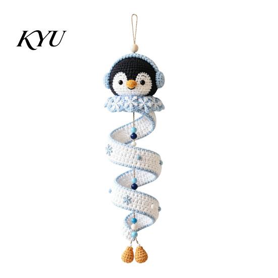 Handmade Ghost Pendant Supplies DIY Crochet Kit, Ghost/Penguin/Deer/Gingerbread Man/Pumpkin Shape, Spiral Pattern Crafting Ornament for Halloween Home