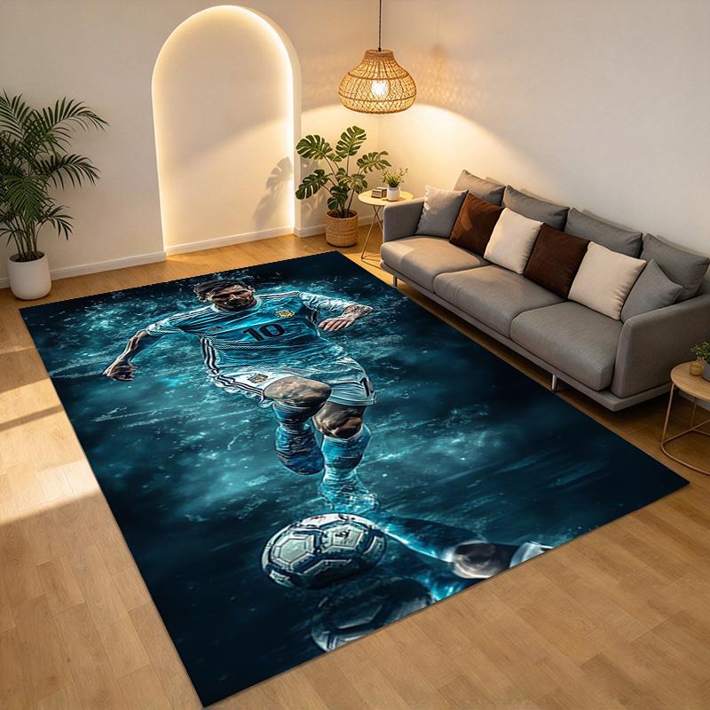 Soccer Player Living Room Nonslip Area Rug Soft Carpet For Bedroom Game Playroom Sofa Office Home Decor Doormat Christmas Gift C926290