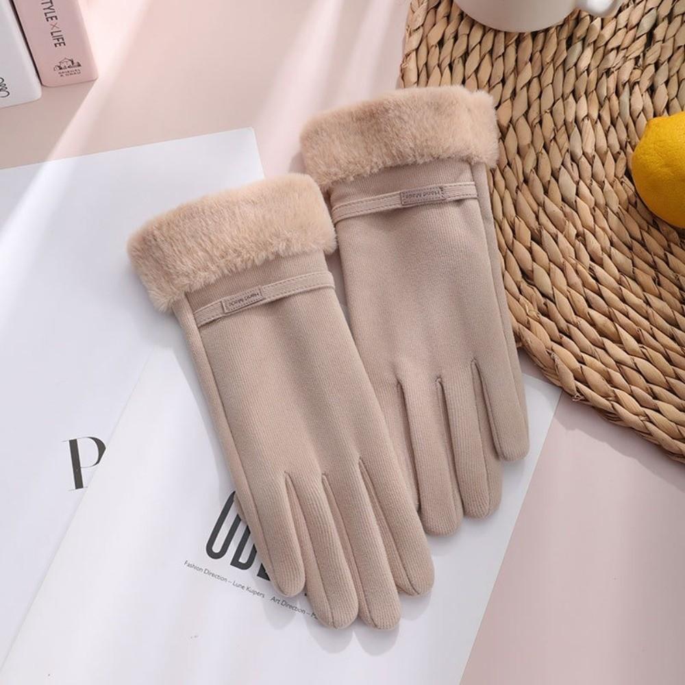 Warm Winter Gloves Plush Skiing Gloves New Touch Screen Gloves  Women