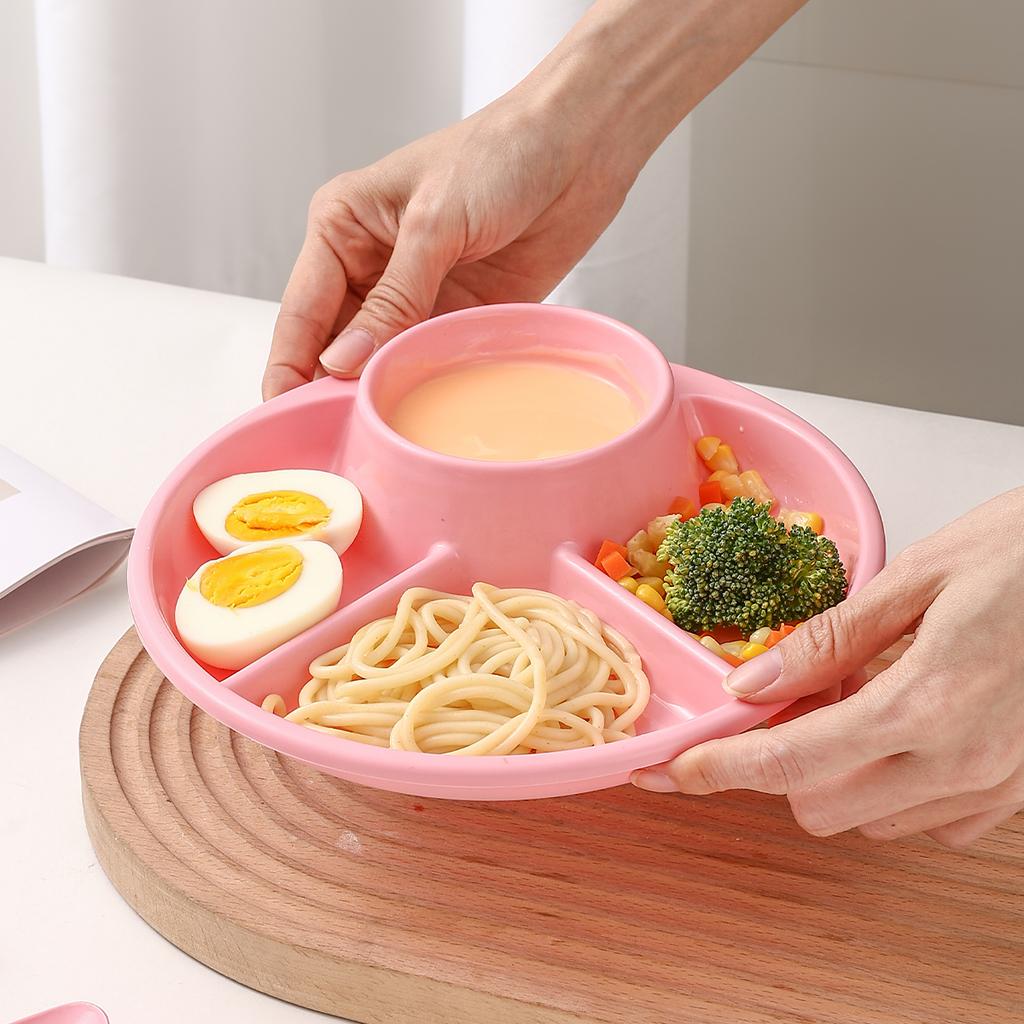 Fruit Salad Plate Microwave Safe Reusable Divided Dinner Plates Food Dishes Cake Dessert Tray Kitchen Tableware