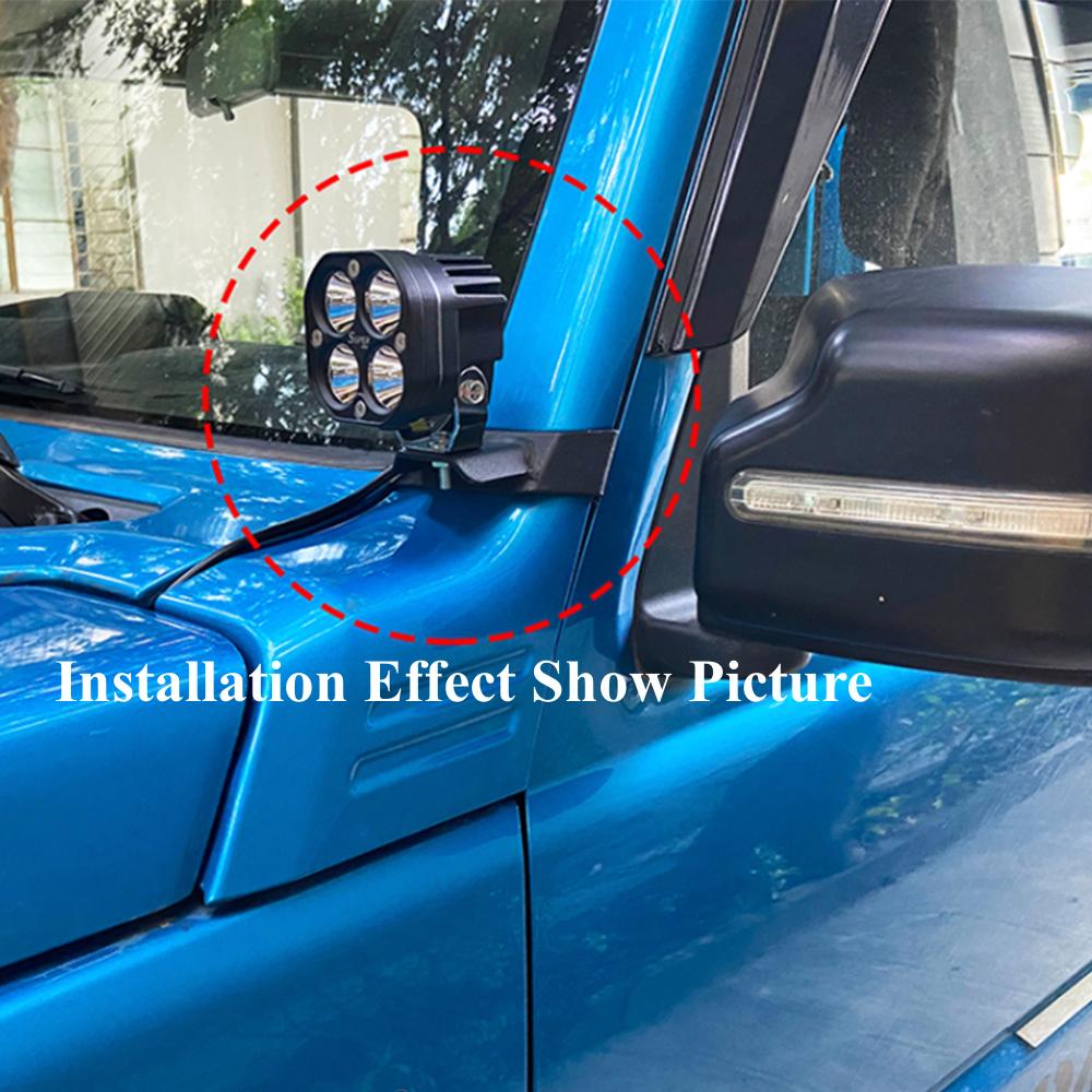 Передний капот автомобиля, прожектор, стойка, рабочий светильник, монтажный кронштейн, держатель для Suzuki Jimny JB64 JB74-2023, экстерьер