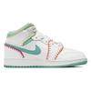 Детские кроссовки Air Jordan 1 Mid SE GS Multi Knit White Washed-Teal Rush-Pink DM6218-100