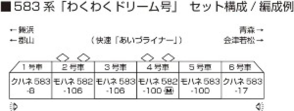 ПРЕДЗАКАЗ KATO N Scale Серия 583 Wakuwaku Dream 6-вагонный набор