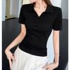 Summer Women Polo Tshirt Short Sleeve Slim Fashion Top Casual Work Wear