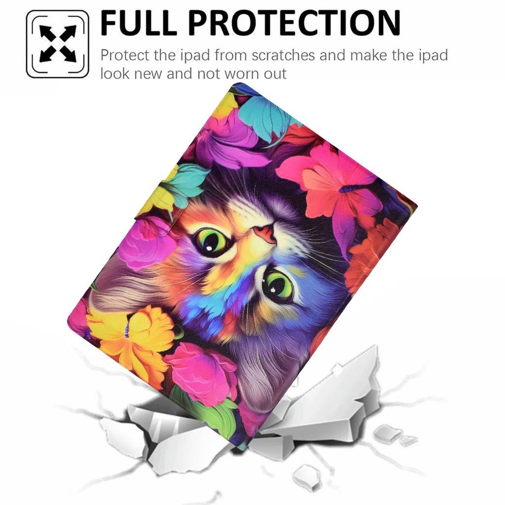 For iPad mini (2024)/mini (2021) Case PU Leather Card Slots Tablet Cover with Auto Wake/Sleep