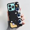 Милый Мультяшный Чехол Для ZTE Blade A75 4G Печатный Корпус Защитная Крышка Мягкий Силикон Черный Корпус