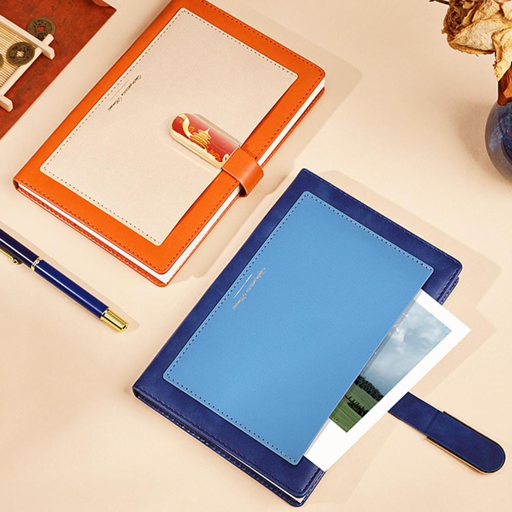 (Бесплатная гравировка логотипа.) Кожаный блокнот А5, блокнот для продвинутых студентов с пряжкой, дневник, протоколы деловых встреч, предметный блокнот