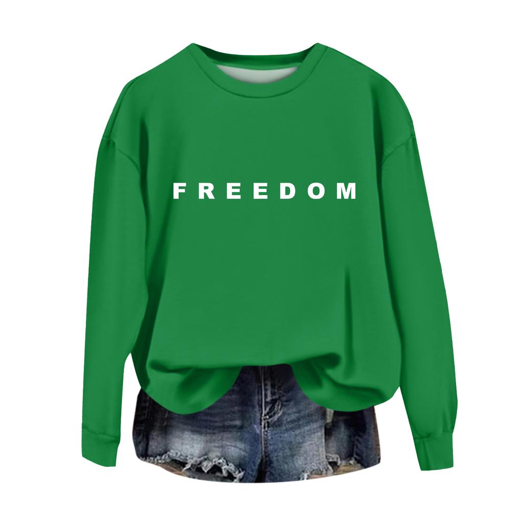 Women's Fashion Casual Long Sleeve Printed Neck Top