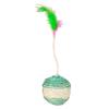 Cat Shuttlecock Toy Eye-catching Natural Materials Relieve Boredom Cat Kitten Feather Ball Teaser Toy