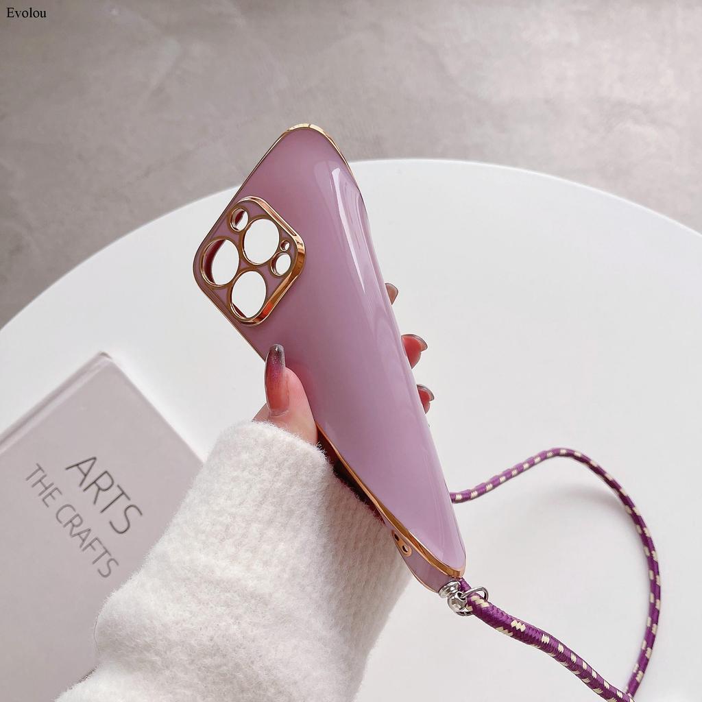 Чехол-кошелек на ремешке через плечо с покрытием для iPhone 17 Pro Max 17 Air 17Pro, мягкий ТПУ, защита объектива, противоударная задняя крышка