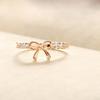 Luxury Lovely Bow Rings Ladies Crystal Rings Fashion Finger Rings
