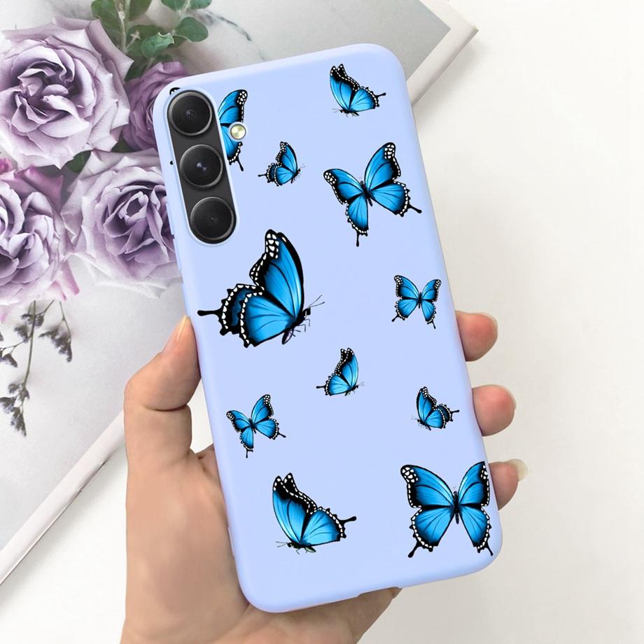 For Funda Samsung Galaxy A55 5G Case Daisy Stylish Painting Soft SIlicone TPU Bumper For Samsung A55 A55 5G GalaxyA55 Coque Etui