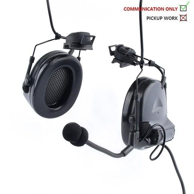 Тактическая гарнитура WADSN Comtac II для охоты C2, наушники для стрельбы с Kenwood U94 PTT, адаптер для шлема, мягкие наушники
