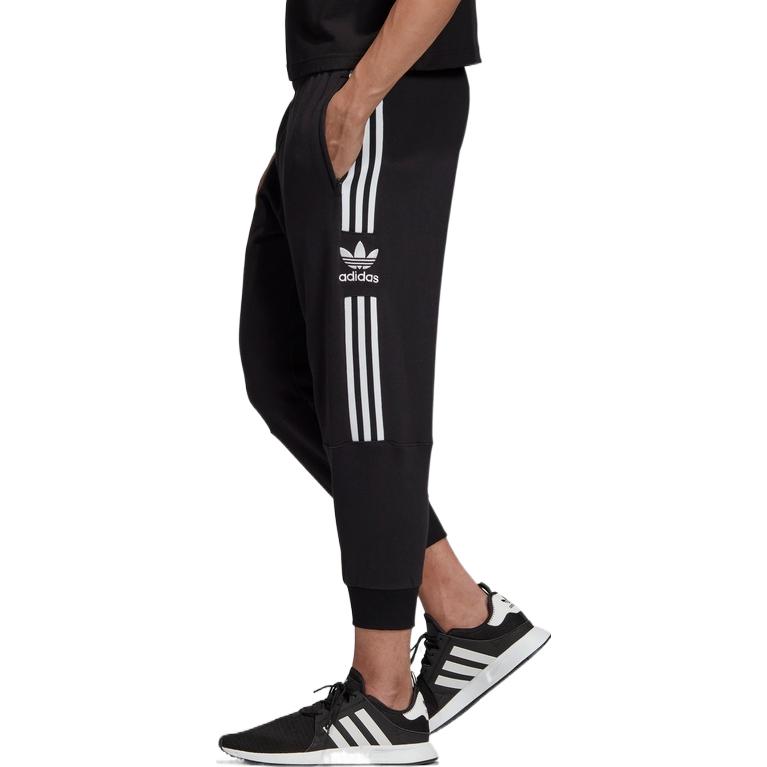 adidas Оригинальные спортивные повседневные брюки с логотипом-трилистником и манжетами, мужские черные FK9998