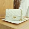 Bag Women's Style Authentic Leather Fashionable Diamond-shaped Square Fat Chain Single-shoulder Crossbody