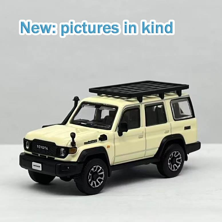 AFM5 DBGT 1:64 Toyota Land Cruiser LC70 Plastic Chassis Alloy Body Miniature Model Off-Road SUV Diecast JDM Collectors Toy Car Gift