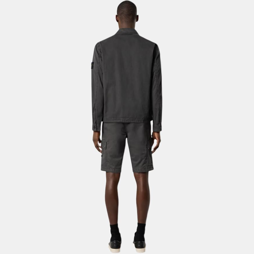 STONE ISLAND Винтажная куртка на молнии для мужчин, куртки, угольно-черный K1S151200032S00WN-V0165
