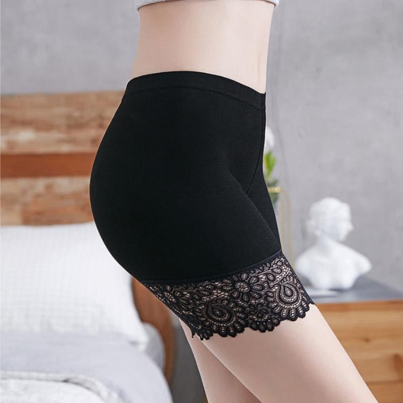 Защитные брюки, противоскользящие летние кружевные леггинсы больших размеров с тремя точками, тонкие защитные брюки для женщин