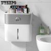 Wall Mounted Plastic Tissue Box Face Towel Storage Box Household Tissue Paper Box Creative Bathroom