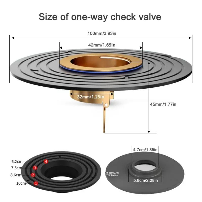 All Brass Floor Drain Core,Shower Floor Strainer Cover Toilet Sewer Anti-odor Plug No Smell Bathroom Toilet Sewer Shower Drain