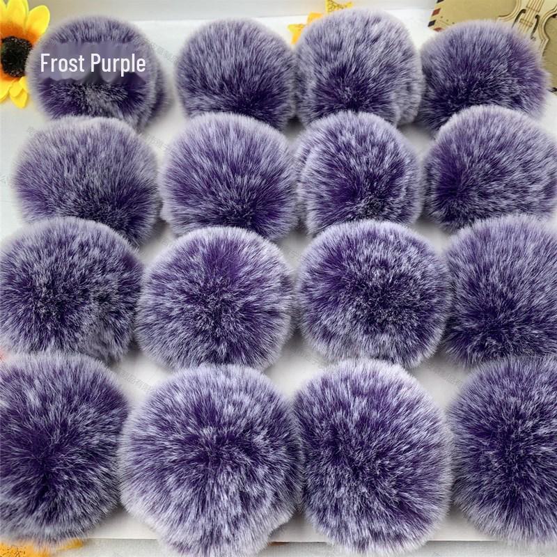 Цветной 5 см искусственный меховой шарик из кролика Рекс для украшения украшений, одежды и обуви, шляп