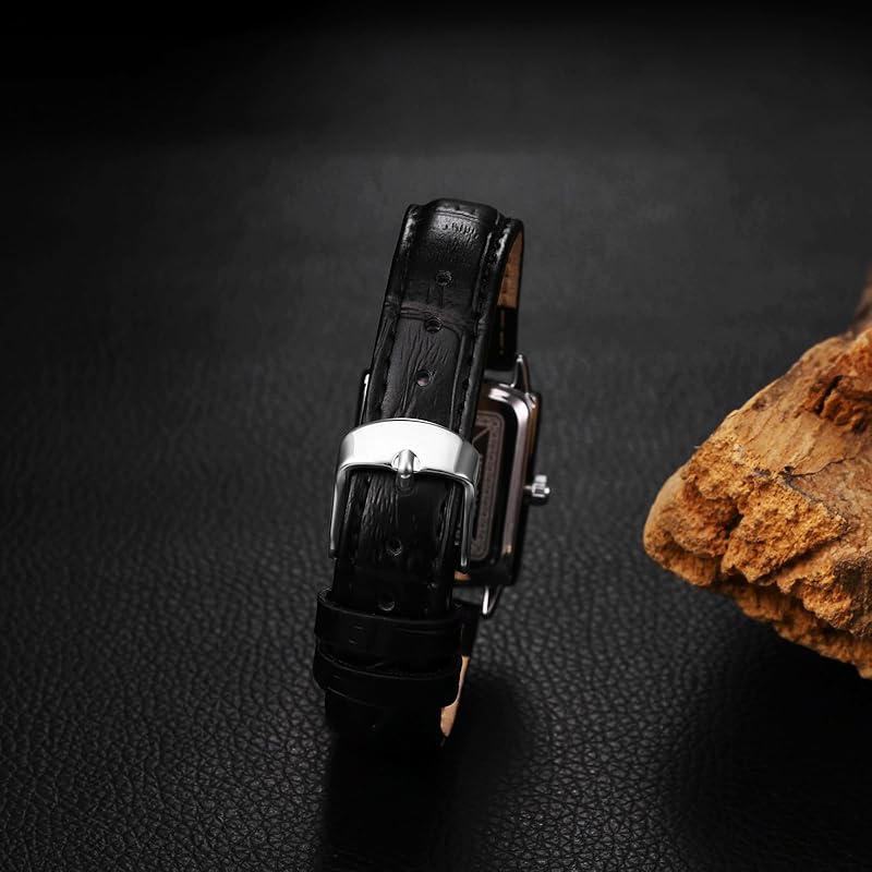 Часы женские ремень из натуральной кожи календарь парные часы: Водонепроницаемость 3 АТМ, римские цифры, аналоговый дисплей, квадратный, простой, кожаный ремешок, регулируемая длина, кварцевый