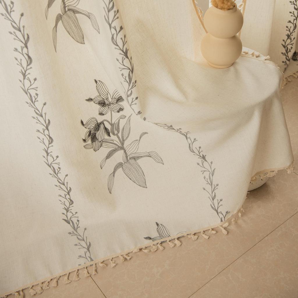 European Classical Floral Blackout Sheer Curtains for Balcony, Living Room, Bedroom, Bay Window