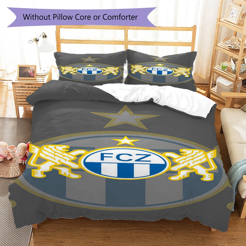 FC Luzern RugPattern Bedding Quilt Set Quilt Cover Pillowcase Home Decoration Birthday Gift (1 * duvet cover + 2 * pillowcase, without core)