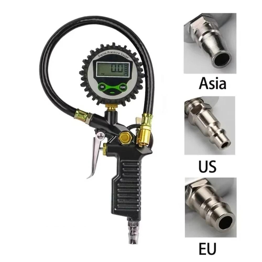 Digital Display Tire Pressure Gauge Automatic Deflation 200 Psi Capacity Mechanical Tire Gauge Accurate Reading Metal Manometer