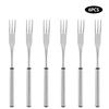 6 шт. Вилка для хот-пота из нержавеющей стали, шампур для пикника на открытом воздухе, для барбекю