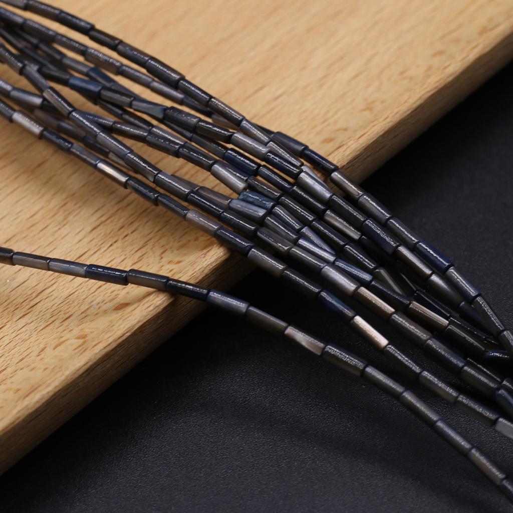 Натуральные пресноводные бусины в виде ракушек, окрашенные длинные трубчатые изолирующие бусины для изготовления ювелирных изделий, ожерелье, браслет, серьги, аксессуар