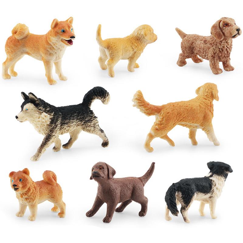 Имитация мини-собачки, модели животных, хаски, золотистый ретривер, сиба-ину, веймаранер, настольная статическая игрушка-украшение