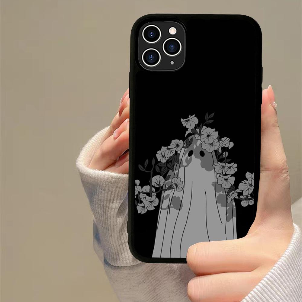 Мультяшный жуткий привидение Чехол для телефона Силикон PC+TPU Для Для IPhone 11 12 13 14 15 16 Plus Pro Max Чехол