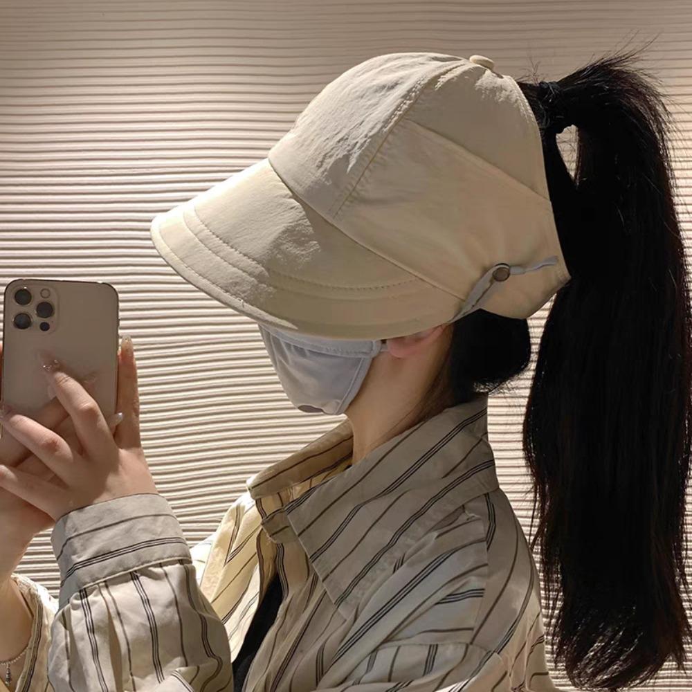 Регулируемые кепки с хвостиком Защита от УФ-лучей Пляжная панама Панама Солнечная шляпа Уличные козырьки Рыбацкие кепки