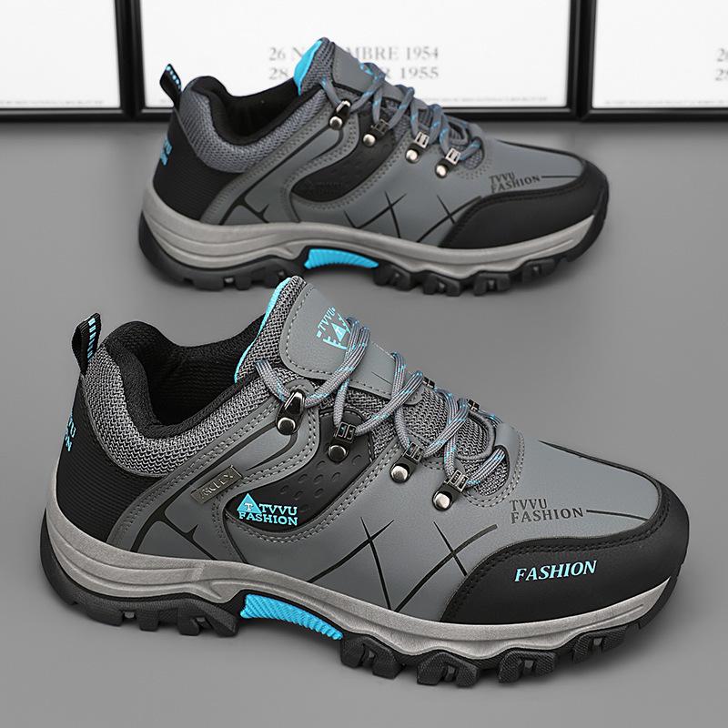 Fashion Spring New Men's Sports Shoes Waterproof Anti Slip Breathable Hiking Shoes Simple Comfortable Men's Wear-resistant Shoes