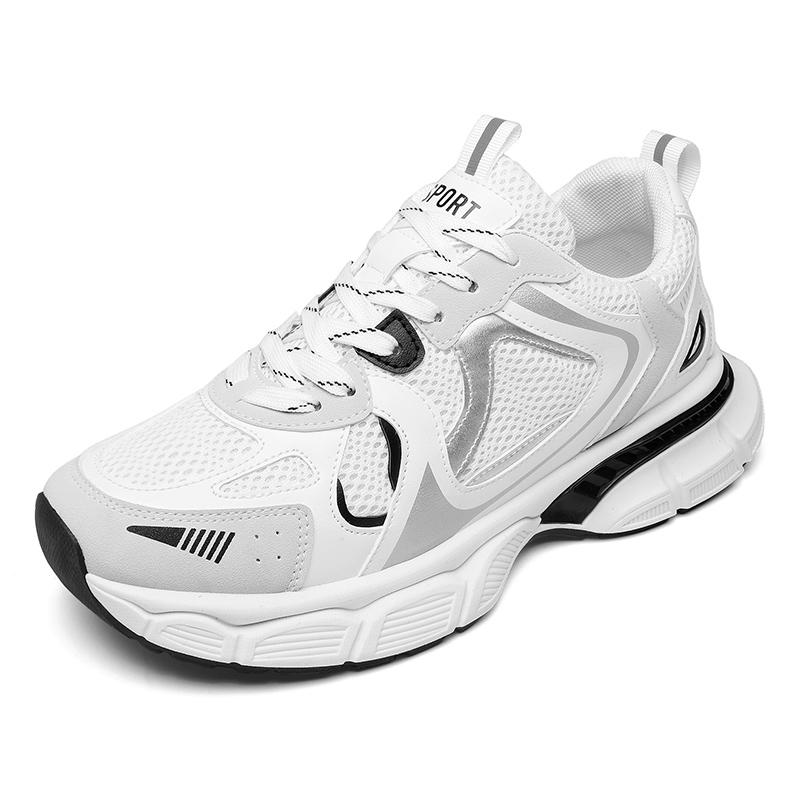 Летние мужские кроссовки Pop Daddy с толстой подошвой, классическая сетчатая поверхность, дышащие, повседневные кроссовки для бега, мягкая подошва, нескользящая спортивная обувь