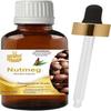Левенмуй Мускатный орех (Myristica fragrans Houtt.) Чистое и натуральное эфирное масло терапевтического качества в стеклянной емкости