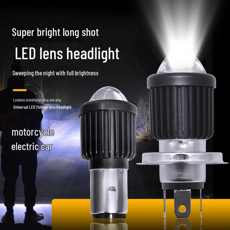 Super Bright LED Motorcycle Headlight for Electric Tricycle - Double Claw, High/Low Beam, Spotlight