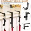 2-in-1 Adjustable Christmas Stocking And Garland Hangers Metal Mantel Hooks No Drill Stocking Holder Holds Up To 11lbs