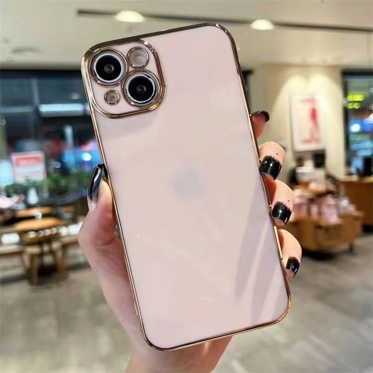 Подходит для чехла для телефона Apple 14PRO, Прямоугольный 6D Гальванизированный 15Promax Полное покрытие Противоударный Чехол с точным отверстием Xsmax