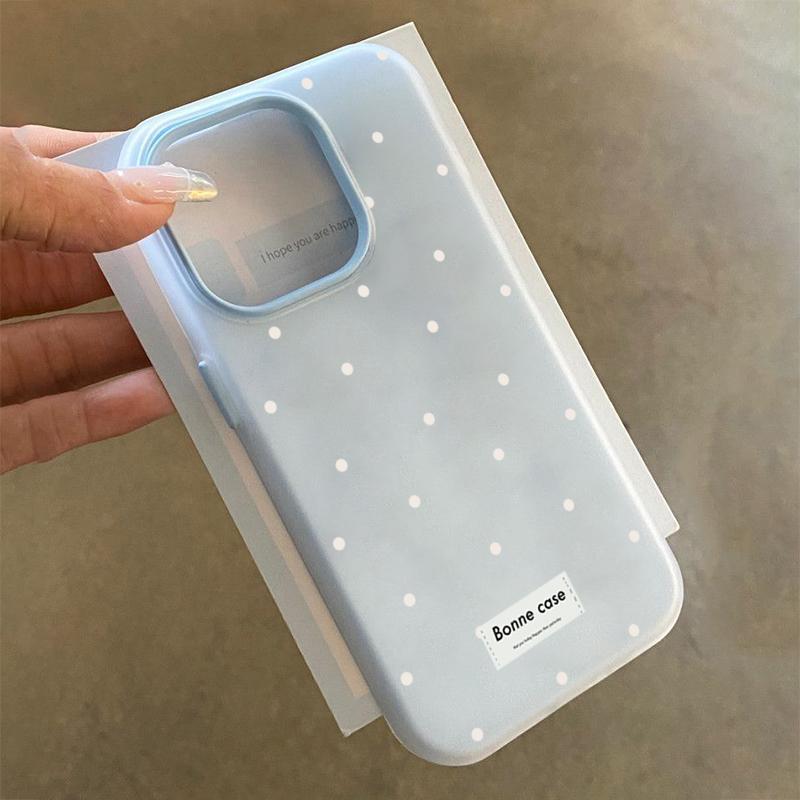 Милый дизайн в белую горошек Чехол для телефона для Xiaomi Redmi Note 14 13 12 Pro Plus 5G 12S 11 10 Redmi 14C 13C 2-в-1 Матовый чехол