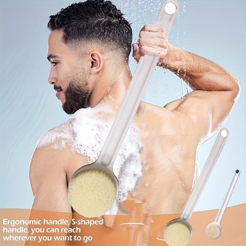 Щетка для душа с длинной ручкой, мягкая щетина, скраббер для мытья тела и отшелушивания