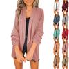 Spring And Autumn New Fashion Lapel Cardigan Solid Color Jacket Women's Clothing