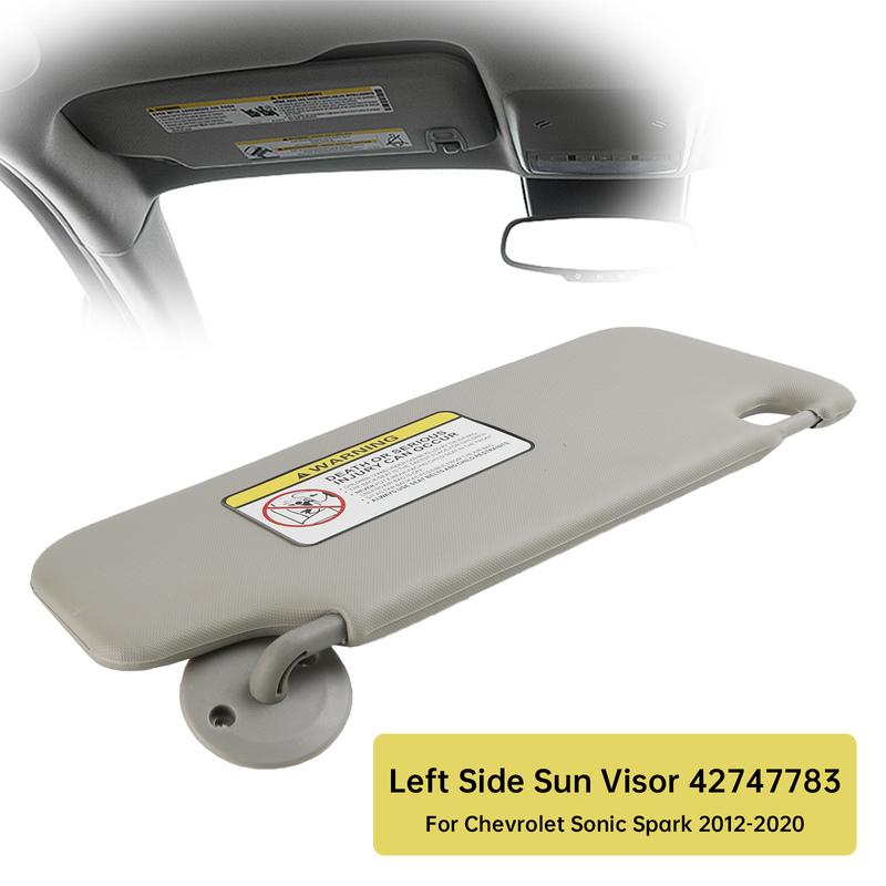 Artudatech Sun Visor Left Driver Side 42747783 Gray For Chevy Sonic Spark 2012-