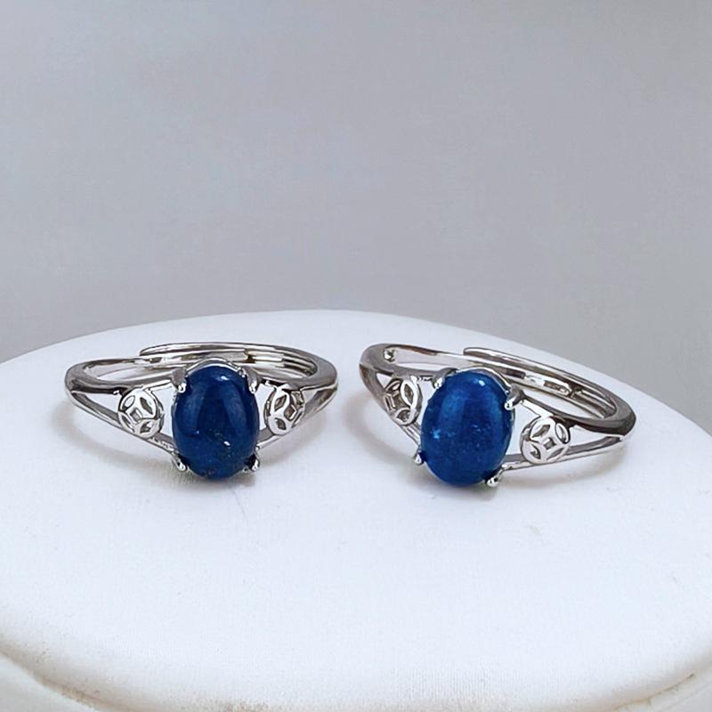 Регулируемое кольцо из натурального камня тигровый глаз, кофейного цвета