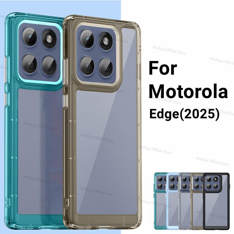Для Motorola Edge 2026 Чехол Motorola Edge 2026 Обложка TPU Прозрачный PC + Силикон Ударопрочный Защитный Чехол для Телефона Motorola Edge 2026