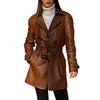Women's Real Lambskin Leather, Trench Coat Jacket, Business Meeting,Cout,Cafe Date Cout, Best Gift Birthday For Her,