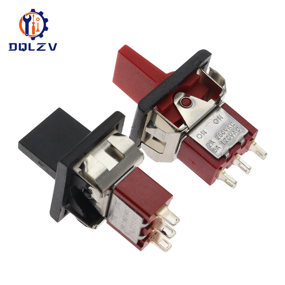 SPDT DPDT Переключатель с фиксацией и возвратом RLS-102 5A 125V 3A 250 AC Мини 3 6-контактный ON-ON ON-OFF-ON Клавишный переключатель Освещение Двигатели