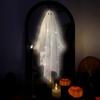 Halloween Hologram Ghost Mirror LED Light Up Spooky Ghost Mirror for Halloween Indoor Outdoor Haunted House Room Decor